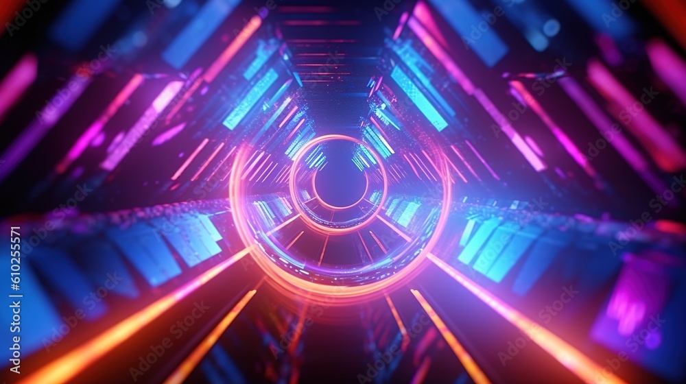 Poster abstract background with lights. futuristic background with colorful glowing abstract neon lights. g