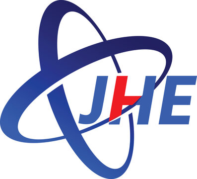 JHE Flat accounting logo design on white background. JHE creative initials Growth graph letter logo concept. JHE business finance logo design.