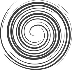 Abstract swirl set dynamic flow black white icon