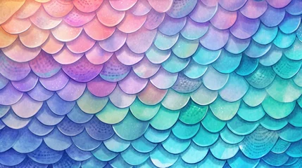 Foto op Canvas Magical mermaid scales pattern © Balerinastock