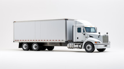 Obraz na płótnie Canvas Generative ai illustration a large american truck with blank side