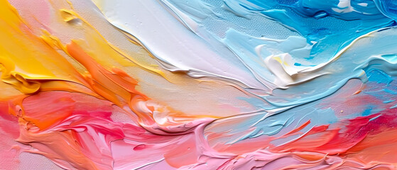 Abstrakter Acrylöl, Gouache, Farbhintergrund, lebendige, schöne, leuchtende, mehrfarbige Mischtextur. Schichtmustertechnik. Kreative dekorative Kunst. Generiert mit KI