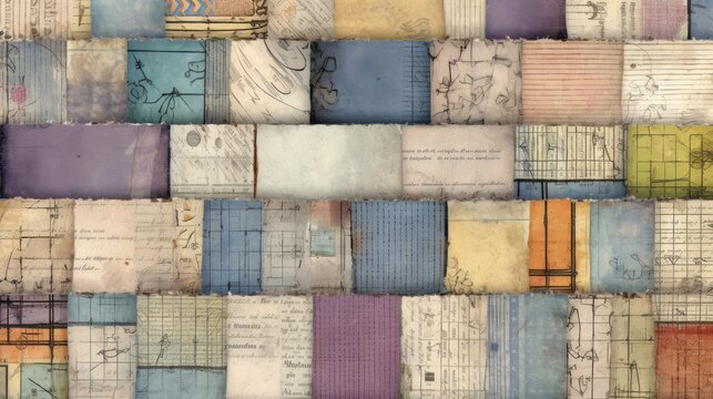 A charming vintage patchwork backdrop