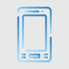 Mobile phone  colored line icon vector image