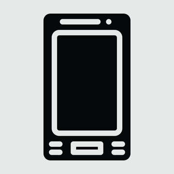 Mobile phone solid icon art vector image