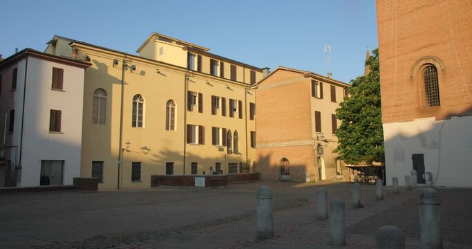 Towering Architecture Of Torre Civica In Forli, Province of Forl&igrave;-Cesena, Italy. Tilt-up