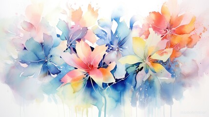 Floral watercolor background