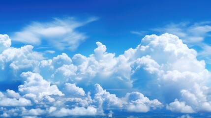 Naklejka na ściany i meble Heavenly Sky with Whimsical Clouds