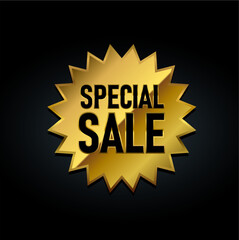 Special sale golden badge vector illustration