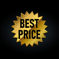 Best price  golden badge vector illustration