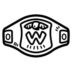 champion belt line icon style