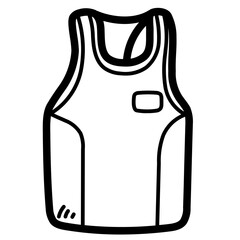 tank top line icon style