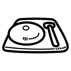 ring bell line icon style