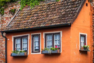 historic building at the old town of Memmingen - Germany