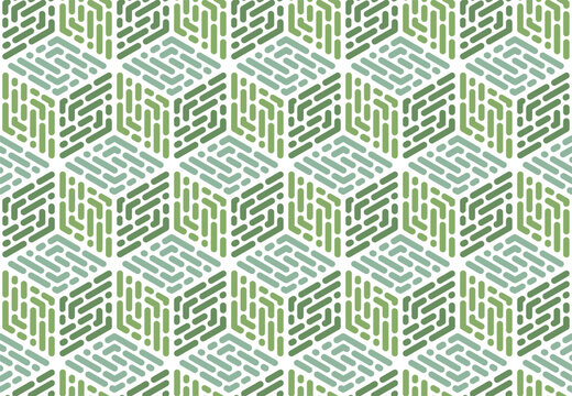 Abstract geometric pattern. A seamless vector background. White and green ornament. Graphic modern pattern. Simple lattice graphic design