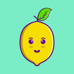 funny fruit cartoon lemon