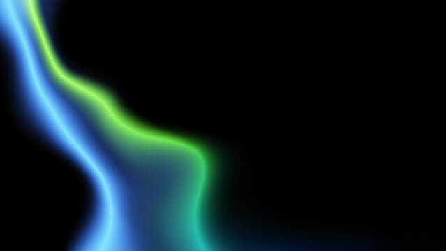 Glowing blue green gradient liquid abstract background. Seamless loop animation. 4K footage
