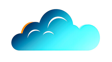 Fototapeta premium Cloud logo circle network, icon design, generative AI.