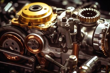 Car Engine Background Abstract Car Repair or Restoration Artwork Generative AI