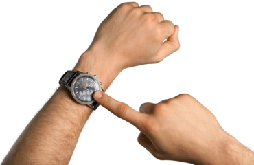 Young sexy business man with wrist watch