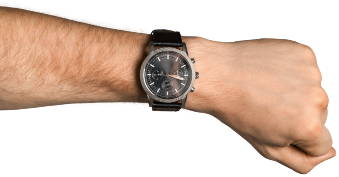 Classy Men's Silver Wrist Watch