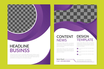 Vector flyer business template for annual report or brochure