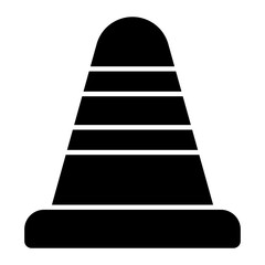 Traffic Cone Glyph Icon