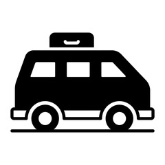 Tour Van Glyph Icon