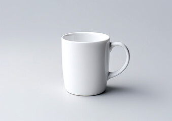 Fototapeta premium Clipping path. Close up of white mug mockup isolated on white background view. Blank Mug. Blank product. Coffee cup mockup. Mug ceramic blank. generative ai