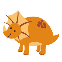 Cute dragon. Cartoon Dinosaur. Vector hand draw illustration monster from medieval mythology, fantasy isolated on white background