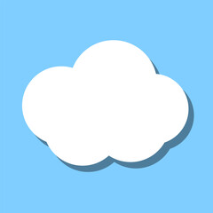 Sky and floating cloud icon. Vector.