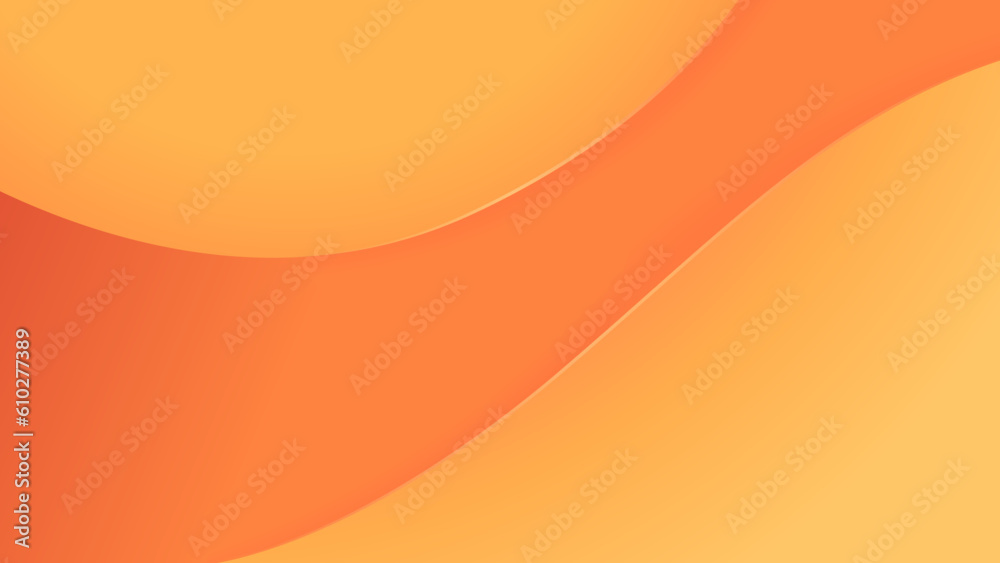 Wall mural Abstract gradient orange background with wave