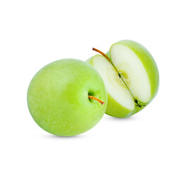 Fresh green apple isolated on white background