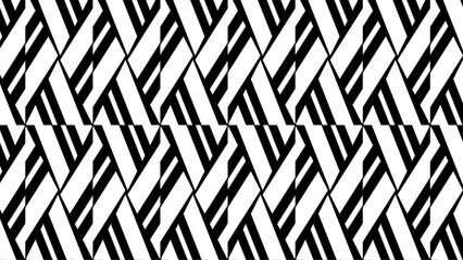 Striped background. Black and white stripes. Monochrome ornamental background. Design for decor, print. Background in 4k format  3840 х 2160.