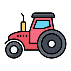 Tractor Line Color Icon