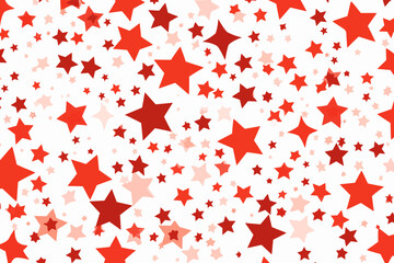 Fototapeta na wymiar Doodle inspired Red stars pattern pattern, cartoon sticker, sketch, vector, Illustration