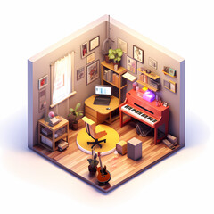 Little rooms in a house