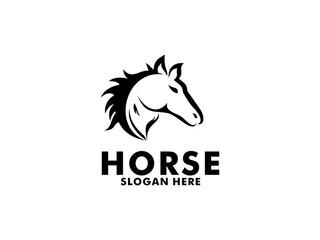 horse logo design, head horse logo vector template