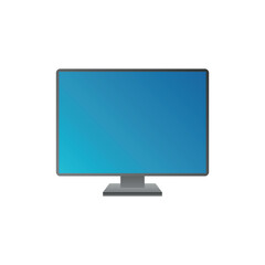 Computer display isolated on white. Vector eps10