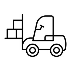 Forklift Outline Icon