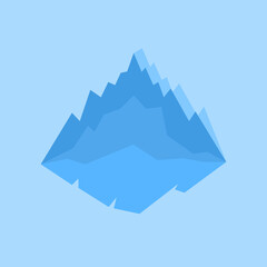 iceberg icon on a white background, vector illustration