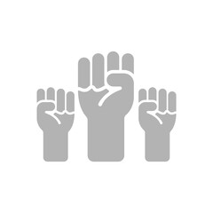 fists icon, work on a white background, vector illustration