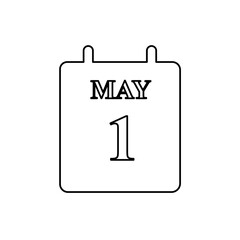 labor day, work concept, calendar, May 1, vector illustration