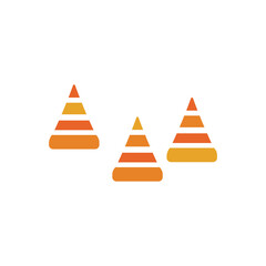 cone icon on white background, vector illustration