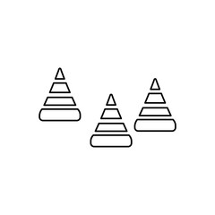 Fototapeta premium cone icon on white background, vector illustration