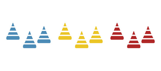 Fototapeta na wymiar cone icon on white background, vector illustration