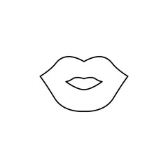 lips icon on a white background, vector illustration