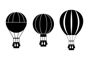 Air balloon, vector icons on white background. - 610287502