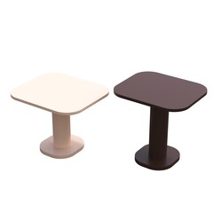 coffee table isolated on white background, 3D illustration, cg render