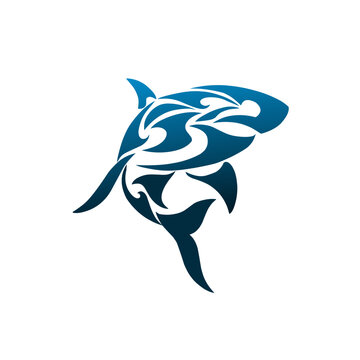 recommend clip art: illustration vector graphic of tribal art shark